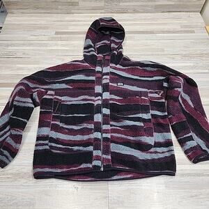 Womens Mountain Hardwear HiCamp Trail Dust Printed Fleece Zip Hooded Jacket Sz M
